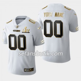 San Francisco 49ers Tröjor Custom Nike Vit Golden Edition 2020 Super Bowl LIV - Herr